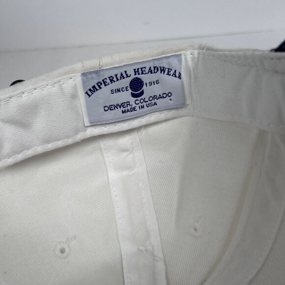 Crooked Tree Golf Club‎ White Blue Cotton Hat Adjustable Leather Strapback Cap - Picture 4 of 8